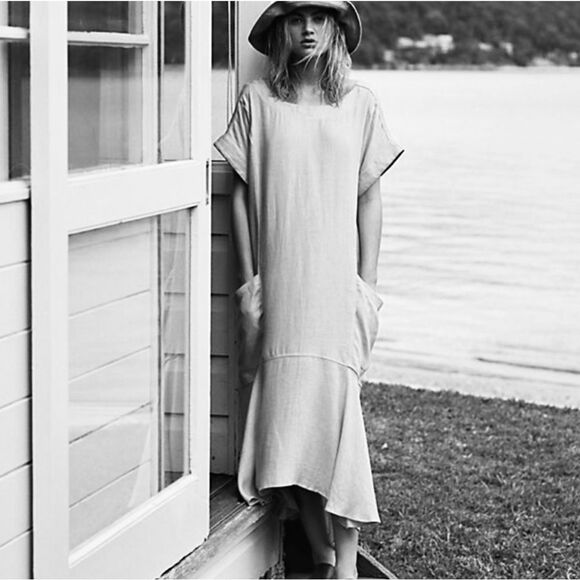 Free People Endless Summer Crisp & Cool Midi Dress - Picture 2 of 4